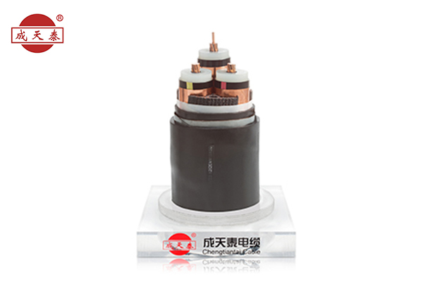 銅芯，交聯(lián)聚乙烯絕緣，聚乙烯護(hù)套電力電纜YJV 12/20（24）kV